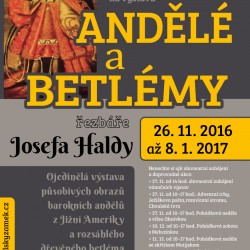 Výstava Andělé a betlémy řezbáře Josefa Haldy