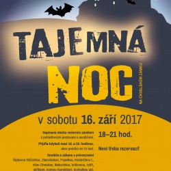 Tajemná noc na zámku – pohádková stezka večerním zámkem s královskou družinou: 16. 9.