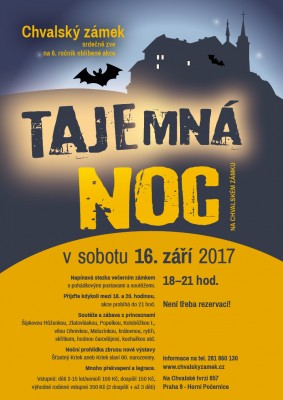 Tajemná noc na zámku – pohádková stezka večerním zámkem s královskou družinou: 16. 9.