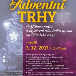 Adventní trhy, Ježíškova pošta a rozsvícení vánočního stromu na Chvalské tvrzi: 3. 12.