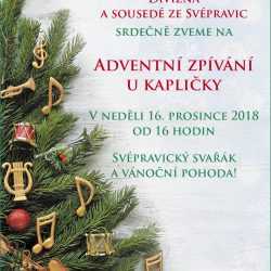 DIVIZNA A SOUSEDÉ ZE SVÉPRAVIC SRDEČNĚ ZVOU NA ADVENTNÍ ZPÍVÁNÍ U KAPLIČKY