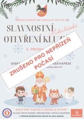 SLAVNOSTNÍ OTEVŘENÍ KLUZIŠTĚ – ZRUŠENO