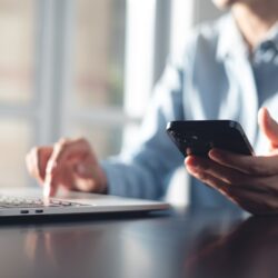 Business,Woman,Using,Mobile,Smart,Phone,And,Online,Working,On